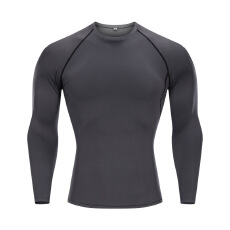 男士运动紧身衣长袖篮球跑步健身高弹透气上衣T恤健身训练服