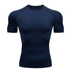 批发速干衣短袖男紧身<b class='q'>T</b><b class='q'>恤</b>运动训练服上衣高弹跑步 篮球打底压缩透气衣