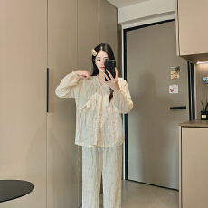 批发新款云朵棉孕妇外穿和服款产妇出院费睡衣家居服外贸订单套装