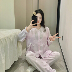 批发<b class='q'>春</b>秋季新款云朵棉孕产妇喂奶衣产前产后出院服家居服套装