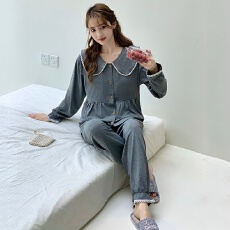 批发<b class='q'>春</b>秋季新款孕产妇喂奶衣产前产后出院服家居服套装