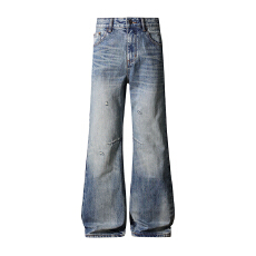 批发HB studio's jeans 2026新款水洗蓝色美式宽松微喇<b class='q'>牛仔裤</b>男