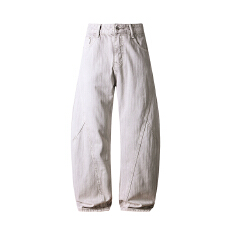 HB studio's jeans 2026新款白灰色宽松香蕉裤小弯刀牛仔裤男