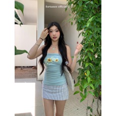 批发fortunee2026春夏新款低腰竖条纹<b class='q'>半身裙</b>女显瘦百搭辣妹包臀<b class='q'>短裙</b>裤