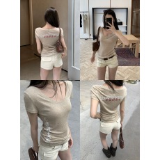 批发红人馆短袖t恤女2026新款夏季穿搭超火减龄<b class='q'>正</b>肩辣妹独特漂亮上衣