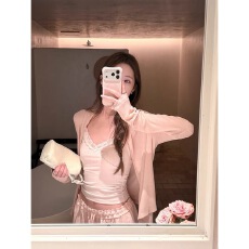 批发Yookson 奶油Ballet 91天丝面料柔软自带凉感蕾丝花边修身吊带