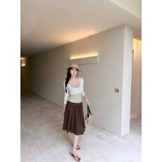 批发Laareetoo  Lady<b class='q'>套装</b> 三色长袖开衫女夏季抹胸上衣显瘦半身裙<b class='q'>套装</b>