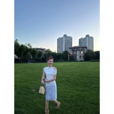 批发Goo Goo Eyes韩系真两件叠穿天丝斜肩<b class='q'>上衣</b><b class='q'>女</b>夏修身显瘦气质两件套