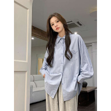 批发港风复古chic撞色<b class='q'>格子</b>衬衣开衫女春秋新款宽松休闲百搭上衣