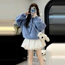 2026新款小个子针织毛衣连衣裙子女秋冬季韩系巨好看穿搭短裙