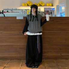 批发韩系穿搭oot一整套马甲女秋冬季2026新款爆款巨好看冬装三件套装