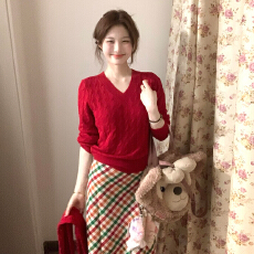 批发2026新款韩系红色穿搭休闲套装女<b class='q'>秋</b>冬季高级感巨好看的冬装两件套