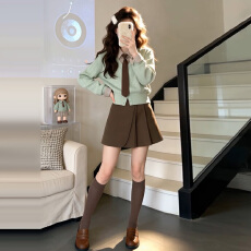 批发小个子韩系穿搭一整套<b class='q'>毛衣</b>裙子女秋冬季2026新款巨好看学院风套装