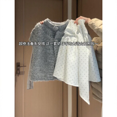 批发2026早春新款富家千金感穿搭<b class='q'>连衣裙</b>子女秋<b class='q'>冬季</b>网纱蛋糕裙毛衣套装