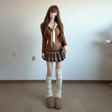 批发韩系复古针织毛衣连衣裙子女冬季2026新款超火巨好看穿搭一整套装