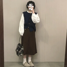 批发衬衫马甲半身<b class='q'>连衣裙</b>子女春秋季小个子高级感穿搭一整套装2025新款