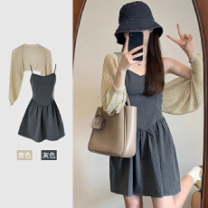 批发法式气质a字吊带连衣裙子女夏季2026新款显瘦小个子穿搭一整套装