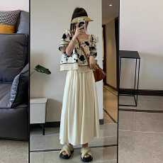 批发松弛感舒适奶芙裤子<b class='q'>女</b>款夏季轻薄透气山本裤高腰宽松慵懒风<b class='q'>休闲裤</b>