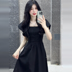 批发气质高级感黑色<b class='q'>连衣裙</b>子春季2026新款女装独特漂亮绝美巨好看长裙