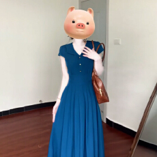 批发法式蓝色衬衫<b class='q'>连衣裙</b>子女夏季2025新爆款小个子巨好看微胖掐腰长裙