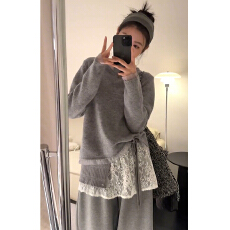 批发法式早春黑色碎花V领连衣裙子女秋冬季2026新款穿搭收腰显瘦短裙