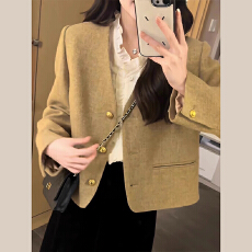批发小香个子风西装外套女春2026<b class='q'>新款</b>休闲短款开衫气质高级感西服上衣