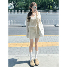 批发2026新款套装<b class='q'>连衣裙</b>子女春季小个子巨好看韩系超火穿搭一整套ootd