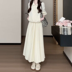 批发韩系慵懒风卫衣<b class='q'>连衣裙</b>子女早春季2026新款高级感休闲<b class='q'>运动</b>套装长裙