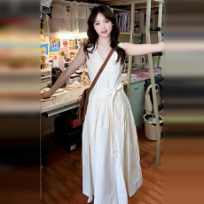 批发小个子法式无袖背心连衣裙子女夏季2026新款今年流行爆款漂亮长裙