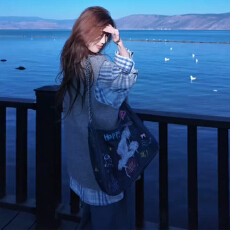 批发时尚复古格子慵懒风长袖衬衫女新款<b class='q'>韩版</b>休闲宽松大版廓形开衫上衣