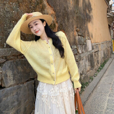 批发2026春季新款甜美针织<b class='q'>长袖</b>开衫上衣蕾丝半身<b class='q'>裙</b>长<b class='q'>裙</b>套装两件套女