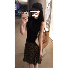 批发气质辣妹针织无袖上衣连衣裙女2026<b class='q'>新款</b>早春套装豹纹<b class='q'>半身裙</b>两件套