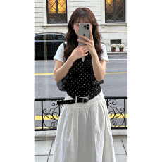 批发法式<b class='q'>白色</b>半身<b class='q'>连衣裙</b>子女夏季2026年新款超火独特漂亮早春漂亮套装