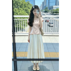 批发法式温柔粉色系穿搭<b class='q'>连衣裙</b>子女2026新款夏季独特漂亮套装<b class='q'>花苞</b>长裙