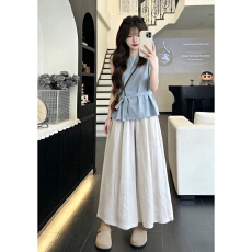 巨好看独特漂亮绝美两件套装无袖上衣裤裙女2026新款夏季韩系穿搭