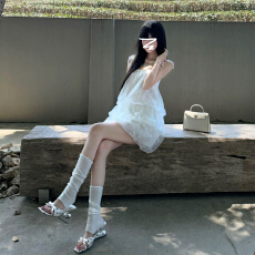 芭蕾少女风蕾丝法式吊带蓬蓬裙连衣裙子夏季韩系度假穿搭蛋糕裙女