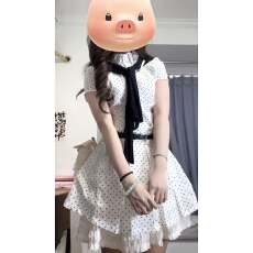 韩系甜美学院风POLO领波点披肩连衣裙子夏季新款收腰显瘦百褶短裙