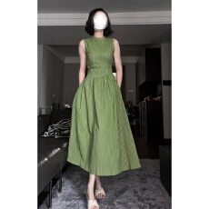 批发法式复古条纹系带<b class='q'>背心</b>连衣裙子夏新款度假风温柔气质漂亮出片<b class='q'>长裙</b>