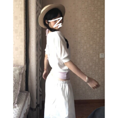 批发美式复古白色罩衫<b class='q'>t</b><b class='q'>恤</b>女夏季修身显瘦打底背心叠穿休闲百搭两件套
