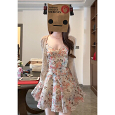 批发法式吊带碎花<b class='q'>连衣裙</b>子<b class='q'>女</b>夏季2026新款小个子穿搭独特漂亮套装短裙