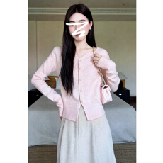 批发粉色针织半身连衣<b class='q'>裙</b>子女秋季2026新款韩系穿搭一整套装高级感长<b class='q'>裙</b>