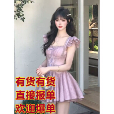 批发Musefish 仲夏夜梦境 法式波点<b class='q'>网纱</b>裙纯欲少女蕾丝连衣裙