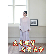 批发2026春秋款宽松慵懒风V领遮肉套头松弛感V领显瘦毛衣