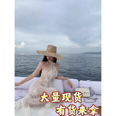 批发2026 隐世佳人 手工立体捏褶花朵网纱挂脖<b class='q'>连衣裙</b>绝美漂亮裙子