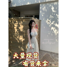 批发jill大姐姐 花棉小叙 100支棉碎花<b class='q'>连衣裙</b> 清新碎花吊带<b class='q'>连衣裙</b>