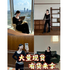 鹭青一 新品蜂窝绒T恤阔腿裤半裙套装L26T9047