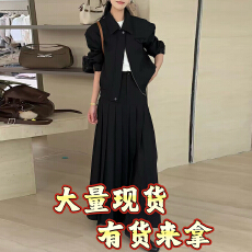 批发HEINA韩系高腰百褶裙套装