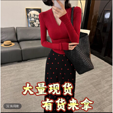 批发秋季韩系休闲气质套装长袖上衣显瘦条纹半身裙两件套