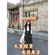 批发DaqianwithU 小确幸 松弛慵懒细腻柔和毛绒感百搭背带裙