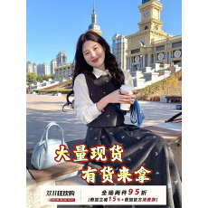 批发火火火智性灰调韩版毛呢马甲女<b class='q'>背心</b>上衣半身裙<b class='q'>长裙</b>时尚套装